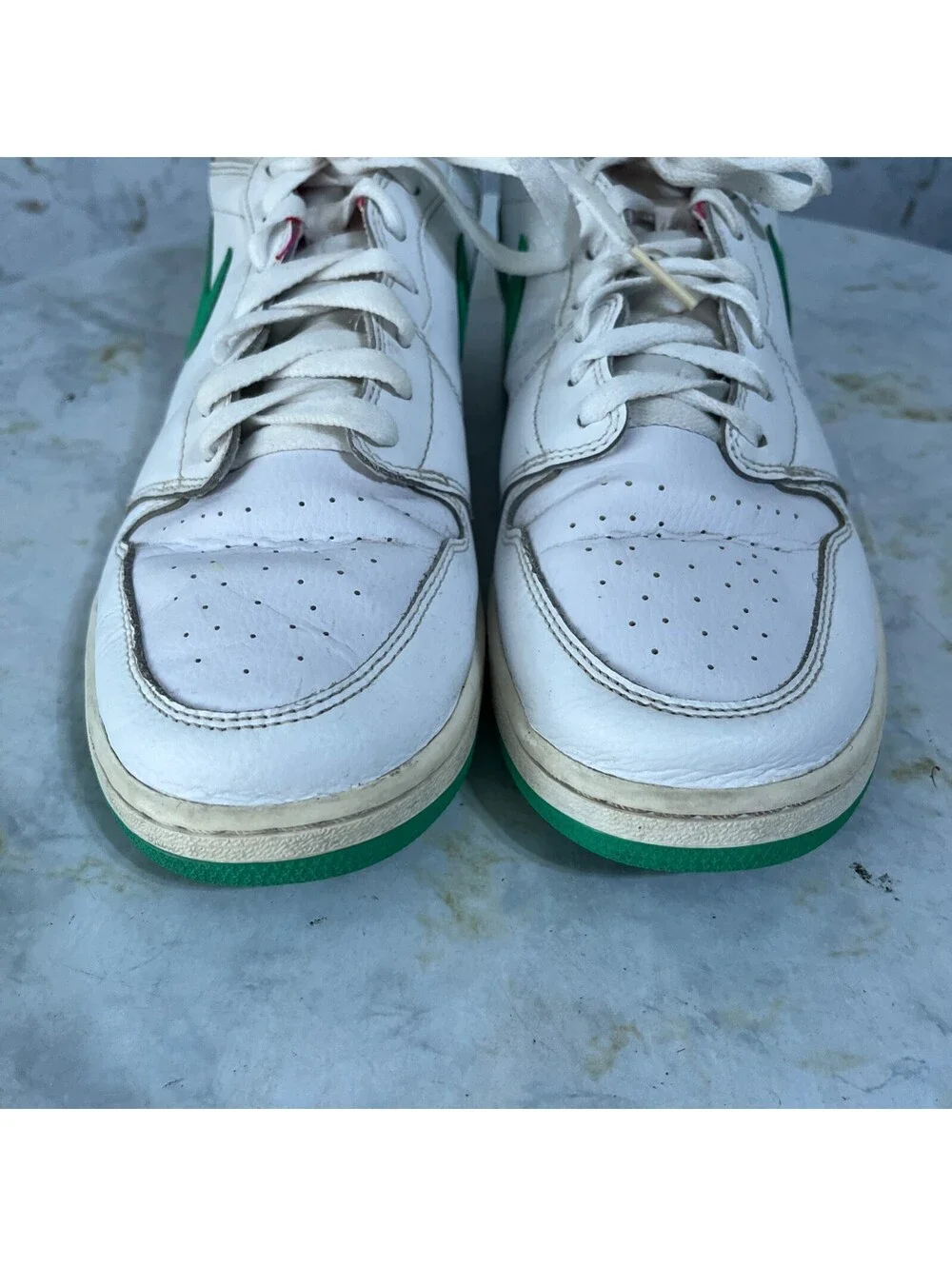 Jordan 1 High Easter Men's Size 9 Shoes White Green Athletic Trainer Sneakers
